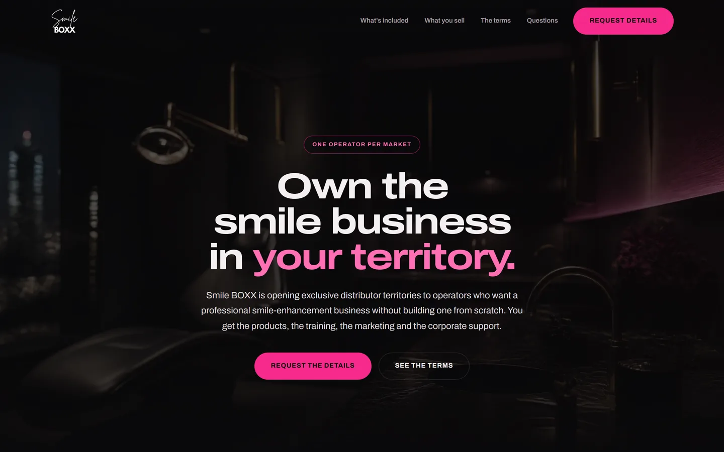 Smile Boxx | Own a Boxx Landing Page homepage